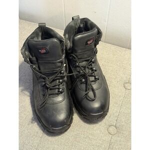 Red Wing Safety Toe Work Boots 8.5 EE Black Leather ASTM EH 6680